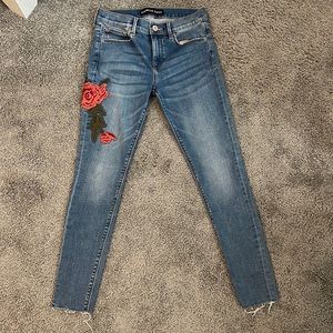 Express Ankle Legging Floral Denim
